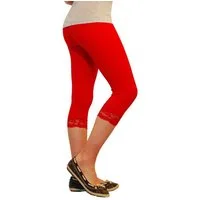 SYS Caprileggings Mädchen Kinder Leggings Leggins Capri 3/4 Spitze Hose kurz Baumwolle