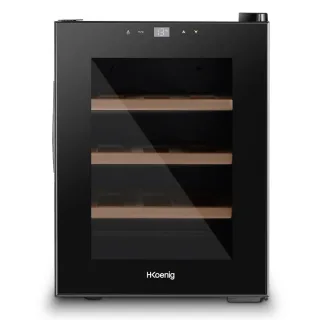 HKoenig Weinkühlschrank, Schwarz, Metall, 34.5x47x48 cm, Küchen, Küchenelektrogeräte, Kühl- & Gefrierschränke, Weinkühlschränke