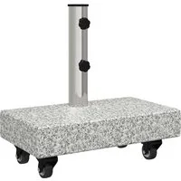 vidaXL Schirmhalter Sonnenschirmständer Grau 45 x 25 x 45 cm Granit, 1 tlg.