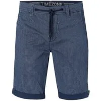 TIMEZONE Chinoshorts mit Kordelzug LucaTZ für Herren Baumwolle Slim fit gemustert elastisch Reißverschluss