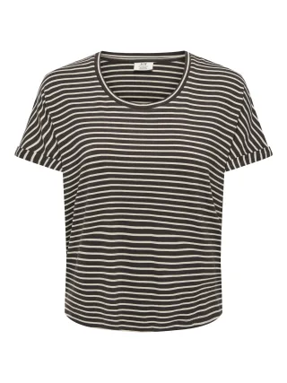 JDY - JDYSISSY S/S O-NECK TOP JRS NOOS Coffee Bean - Gr. - L