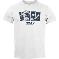 Neverless Print-Shirt Herren T-Shirt Japan Tokyo Große Welle Kanagawa Japanische Kunst mit Print