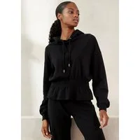 LASCANA Hoodie mit elastischer Raffung in der Taille, Loungewear
