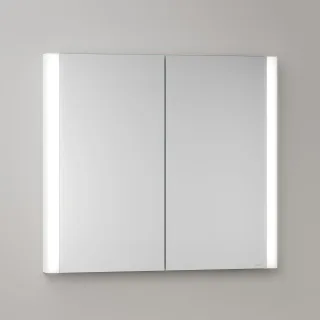 KEUCO Royal Atlas LED Spiegelschrank 80 x 71 x 11,5 cm mit 2 Türen, Unterputz 211201450086