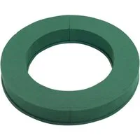 Creativery Bastelmoos, Nass Steckschaum Kranz 30cm mit ringförmiger Plastikunterlage 1 Stück