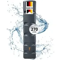4rain Regentonne QUADRO Wandtank 270 Liter graphite grey, 270 l