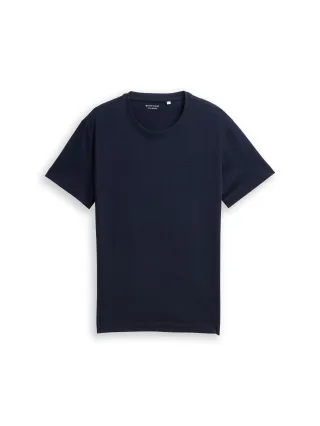 Tom Tailor - T-Shirt mit Logo-Stickerei sky captain blue - Gr. - XXXL