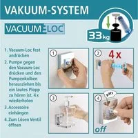 WENKO Duschablage Vacuum-Loc Quadro, 1 Etage