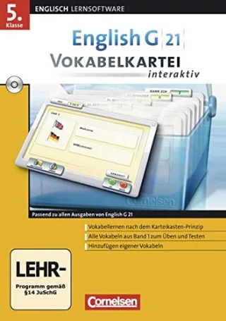 English G 21 - Lernsoftware - Vokabelkarteien interaktiv - zu allen Ausgaben: EG 21 Band 1 5.Klasse Vokabelkarteien interaktiv zu allen Ausgaben