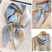 MOPUEA Bandana Damen Halstuch 70×70cm Weiches Tuch aus Polyester für Hals und Taschen, (Faux Seidenschal Seidentuch Kopftuch Vierecktuch, 1-St. for Frauen Seidengefühl Schal Satin Hijab Mode Wraps Haarbänder Band), Geschenk für Frauen/Mutter/Großmutt