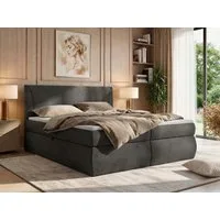 MKS MÖBEL Boxbett TARENZA (Boxspringbett - set, Doppelbett, Gepolstertes Kopfteil, Schaum Topper), inkl. Bettkasten und Topper, Bonell-Federn
