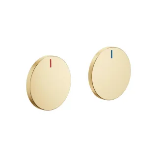 Dornbracht Set Griffeinsatz rot & blau CYO 11284811 Messing gebürstet (23kt Gold) 11284811-28