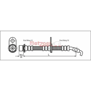 Metzger Bremsschlauch vorne rechts Toyota Corolla E10 E11