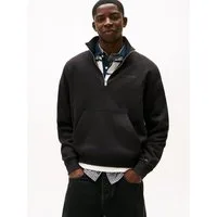 Tommy Jeans Sweatshirt TJM 90S SCRIPT RIB FLEECE Troyerkragen mit Reißverschluss, normale Passform