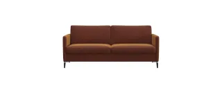 FLEXLUX 2,5-Sitzer "Fiore, super bequem durch hochwertigen Sitzaufbau mit Kaltschaum" schmale Armlehnen, Füße Alu+schwarz