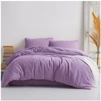 Sandiik Bettwäsche Musselin Bettwäsche in Fuchsia aus Biobaumwolle mit Reißverschluss, Biobaumwolle, 100% Biobaumwolle