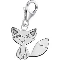 Goldene Hufeisen Charm-Einhänger Fuchs Karabiner Charm Anhänger für Bettelarmband 925 Silber (inkl. Etui), für Gliederarmband oder Halskette