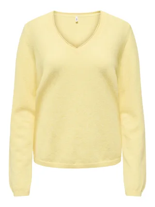 ONLY - ONLLOYAL LS V-NECK PULLO KNT NOOS Sunlight - Gr. - S