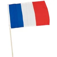 VertriebsArena GmbH Fahne Frankreich-Fahne 30x45cm mit Holzstock