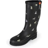 Regenliebe Waldi Mops High Gummistiefel Langschaft Stiefel mit Hundemotiv
