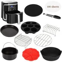 Aigostar Heißluftfritteuse 7L 7-in-1 Airfryer, 90% weniger Fett, 1900,00 W, Temperatursteuerung (80 - 200 °C), 1 - 60 Mins Timer, Memory-Funktion
