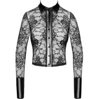 Noir Handmade Shirttop Shirt in schwarz - L