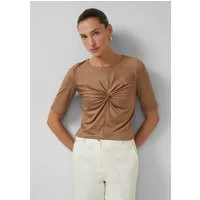 s.Oliver Kurzarmshirt T-Shirt Jersey-Shirt im Slim Fit mit Knotendetail