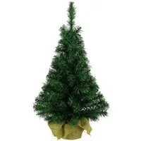 Kaemingk Dekobaum Minibaum Weihnachtsbaum Kunststoff Jutesack indoor D.30cm H.45 cm grün