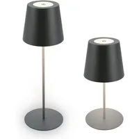 B.K.Licht Außen-Tischleuchte BK_TL1593 Akku LED Tischlampe, 3-Stufen Touchdimmer, mit USB, Dimmfunktion, LED fest integriert, Extra-Warmweiß, 2.700 K, 200 Lm, 2,5W, IP44, 12h Leuchtdauer, 36 x 10,5 cm, Anthrazit