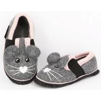 Beck Hüttenschuh Minnie Hüttenschuhe (aus Österreich, für warme Füße in der Kita, Schule und Zuhause) zum Schlupfen, Gummieinsätze seitlich