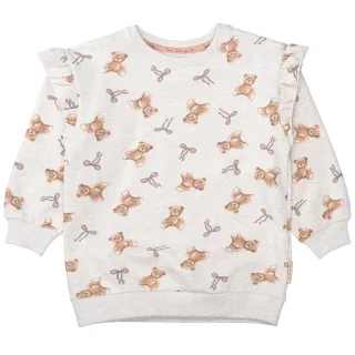 BASEFIELD - Md.-Sweatshirt,oversized soft beige mel.aop - Gr. - 122