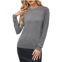 Arach&Cloz Strickpullover Damen Strickpullover Rundhals Langarm Warm Weich Anti-Pilling, Für Herbst Winter Frühling