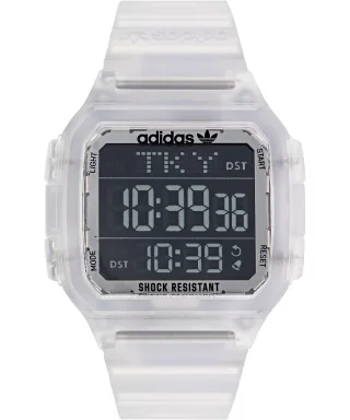 Adidas Originals Street Digital One GMT Unisex Transparente Uhr AOST22049