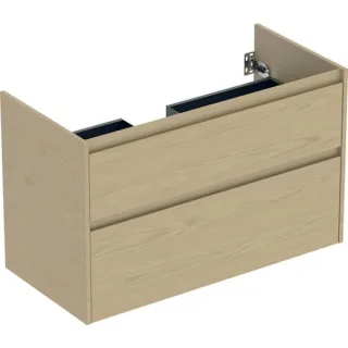 Geberit Ersatzteile Unterschrank für Möbelwaschtisch, 2 Schubladen B:100cm, Eiche natur, 246353PS1 246353PS1