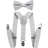axy Hosenträger Kinder Jungen Hosenträger mit Fliege Set (2-St., 2er Set) für Kinder 1-6 Jahre alt, verstellbar und elastisch