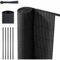 Sekey Balkonsichtschutz PVC Sichtschutzmatte mit Abschlussleiste & Kabelbindern ohne Bohren Windschutz, Wasserdicht, UV-Beständig für Balkon Garten Terrasse