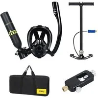 Sport-Knight® Tauchset Mini-Tauchgerät 0,5 / 1L, Tauch-Set komplett – mit Maske, Tauchflasche