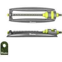 Bradas Viereckregner Viereckregner Rasensprenger Sprinkler mit 16 Düsen bis 312m² LIME LINE