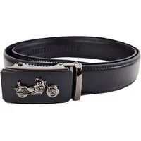 Einkaufszauber Ledergürtel Echt Leder Designer Gürtel Motorrad Motorrad auf der Metallschnalle