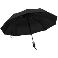 vidaXL Stockregenschirm Faltbarer Regenschirm Automatisch Schwarz 104 cm