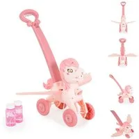 Moni Nachziehspielzeug Schiebespielzeug Pony Wings, Seifenblasen 40 cm, bewegliche Flügel, Musik