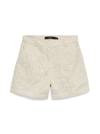VERO MODA - VMMILLIA HW EMBROIDERY SHORTS Oatmeal - Gr. - XS
