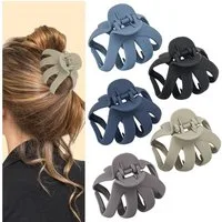LuxusKollektion Haarklammer Octopus Haarklammer 5er Set Haarspangen dick lockig lang Hair Claw