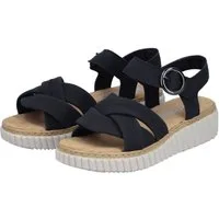 Rieker Sandale Sommerschuh, Keilsandalette, Urlaubsschuh mit Klettriemchen