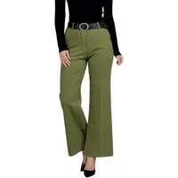 Mississhop Stretch-Hose Elegante Damenhose mit Gürtel und geradem Bein M.431