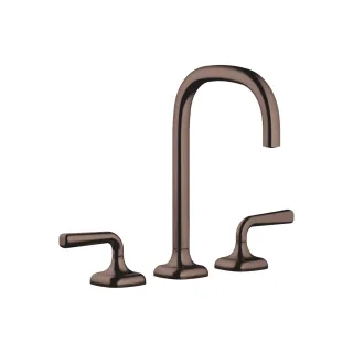 Dornbracht Waschtisch-Dreilochbatterie mit Ablaufgarnitur COYA 20713414 Dark Bronze gebürstet,207134 20713414-43