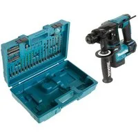 Makita Akku-Bohrhammer DHR 171 ZX3 18 V 1,2 J SDS-Plus Brushless + 65 tlg. Zubehör Set