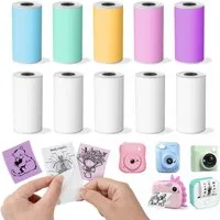 FELIXLEO Kopierpapier Thermopapier Aufkleber Kinderkamera Mini Drucker 10 Rollen