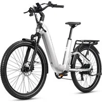 TTGO E-Bike Cityrad 28 Zoll, SUV, Fully, Vollfederung, max. 120km, 70Nm, Drehmomentsensor, 7 Gang Shimano ARDTY300D Schaltwerk, Kettenschaltung, Heckmotor, 720 Wh, (mit Bremslicht, Farb-LCD-Display, Hydraulische Scheibenbremsen), S6, Lockout-Federgab