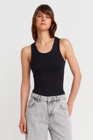 Rippenshirt ohne Ärmel